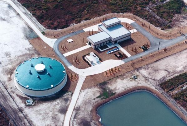 Aerial photo of Cecil Commerce Center Water Treatment Plant